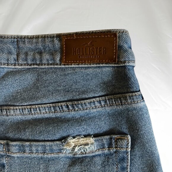 Hollister High Rise Mom Jeans Women 5R W27 L27 Blue  Stretch - Picture 7 of 7